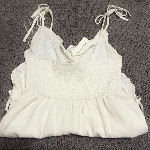 🦋HOST PICK 🦋NWT WHITE LINEN PLAYSUIT 🤍 - Picture 7 of 12